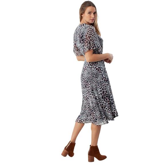 Hale Bob Wrap Dress Small Mob Wife Flowy Animal Print Dark Romantic Grunge - Picture 2 of 12